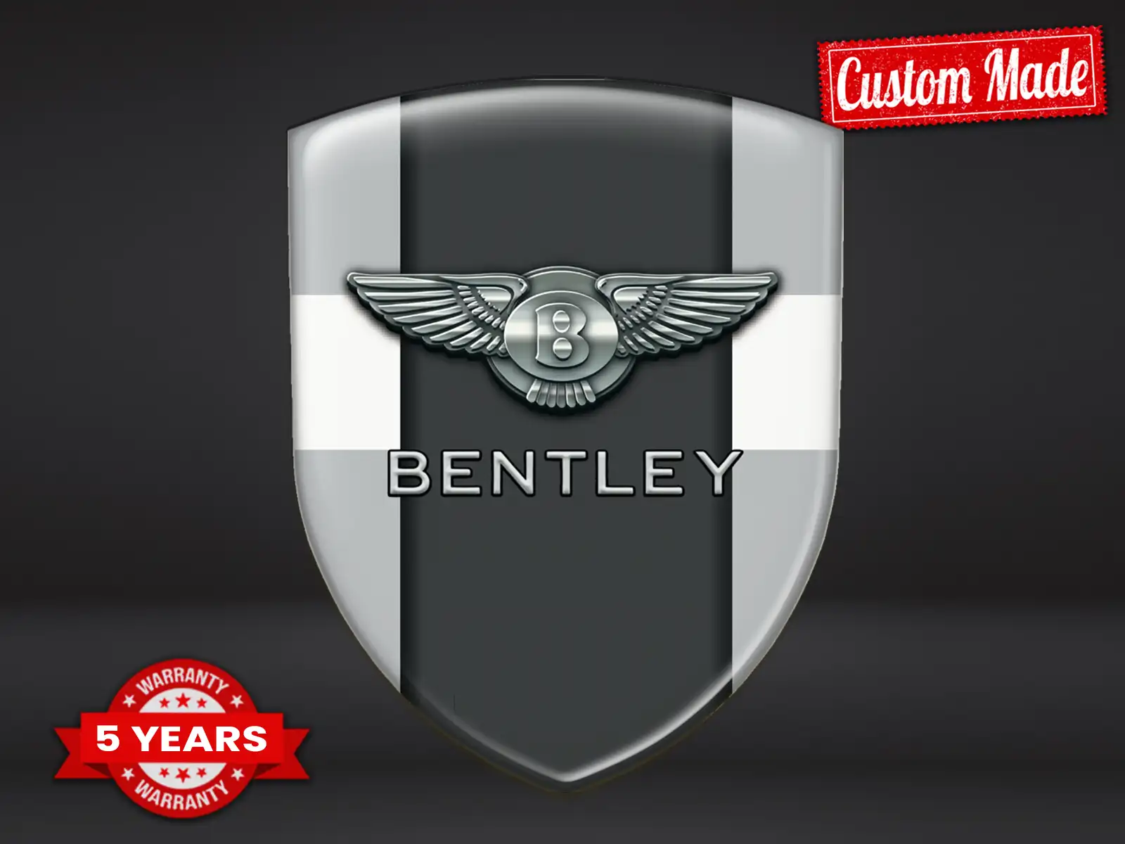 Bentley Heckscheibenaufkleber Universal Stern Hochwertig